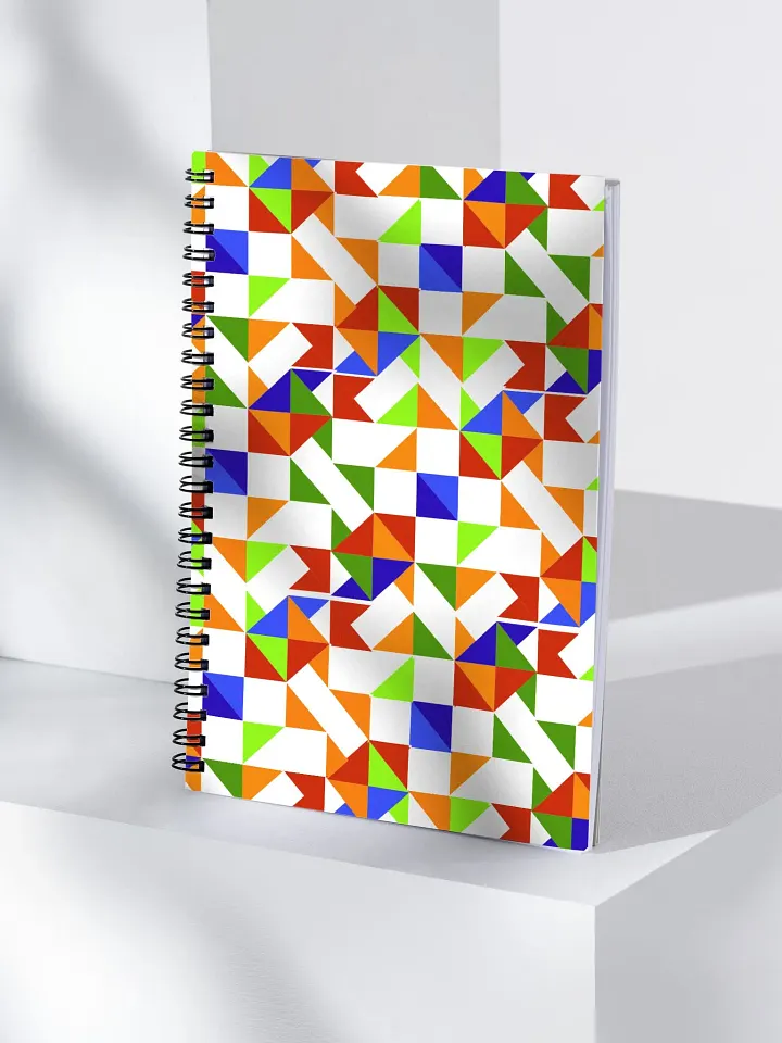 Geometric Shapes Multicolored Throw Spiral Notebook product image (2)