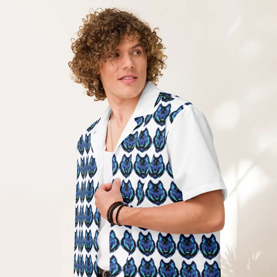 Lunar Wolf Hawaiian Shirt product image (7)