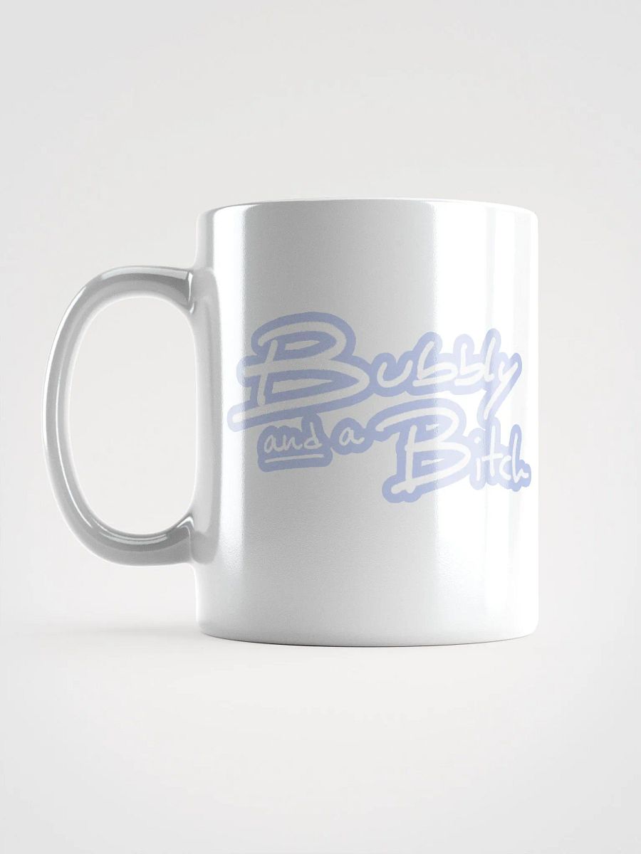 Bubbly and a B*tch (lined design, #BDCAEF) glossy white mug product image (11)
