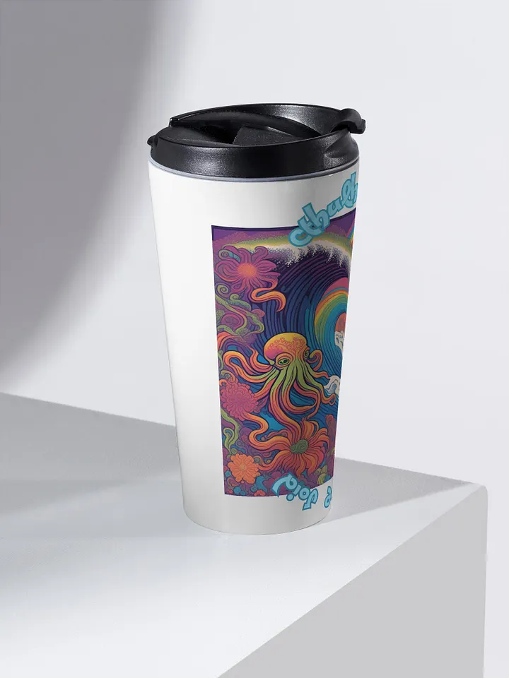 Stainless Steel 15oz Travel Cup black lid 03a product image (2)