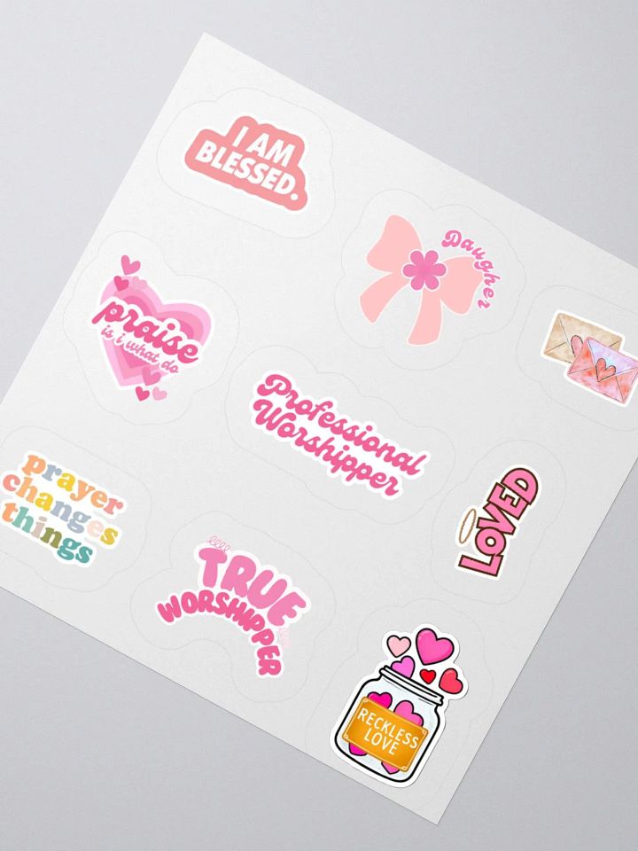 Worship & Love Kiss Cut Stickers Set product image (1)