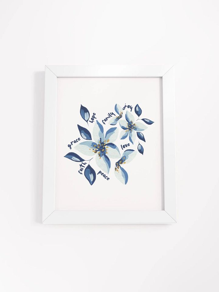 All Good Things | Blue Flower Botanical Wall Art product image (2)