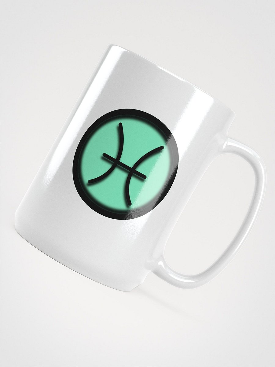 Astrology Symbol | Zodiac Sign | Pisces White Glossy Mug product image (4)