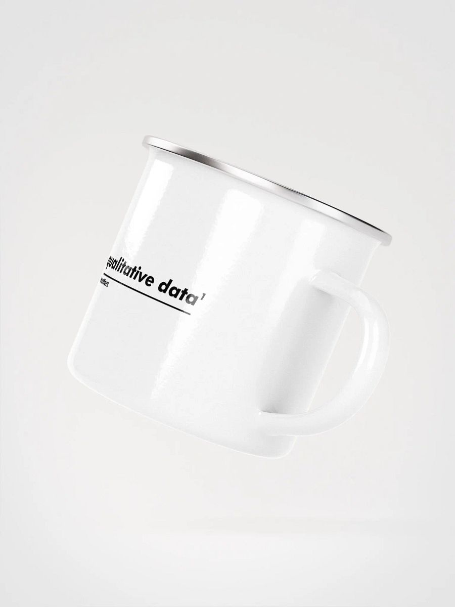 Omnibio Lab Qualitative Data Matters QD1/M1 Footnote Logo Enamel Mug product image (4)