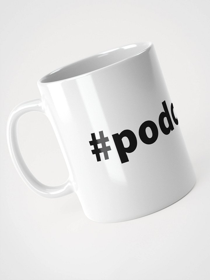 Podcaster Hashtag Ceramic Mug - White product image (1)