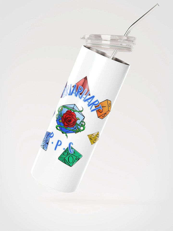 BriarHart RPG Stainless Steel Tumbler w/Straw - PRIDE 2025 - White product image (2)