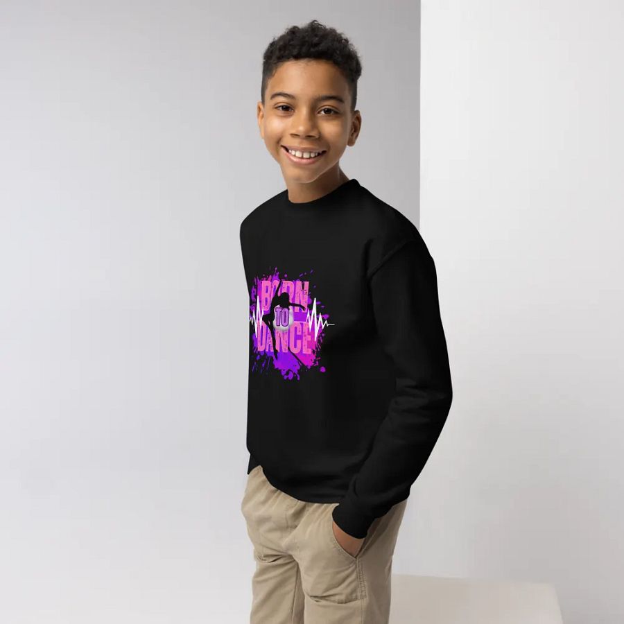 Born to Dance Her Silhouette Enigma Youth Sweatshirt product image (11)