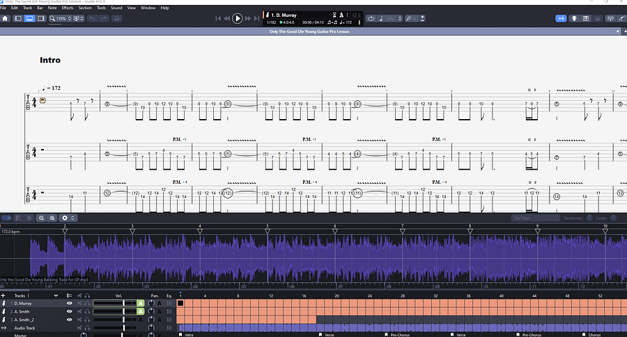 Only The Good Die Young PDF TAB + Backing Track MP3 product image (3)