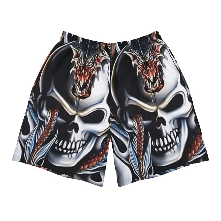 Dragon Skull Athletic Long Shorts product image (11)