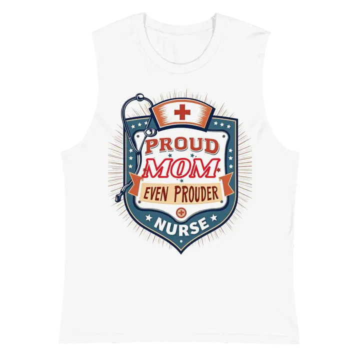 Proud Mom Nurse Shield Muscle Tank product image (6)