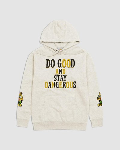 Unisex premium hoodie with bold ‘BOBZIEB’ design in pink on yellow background, accented with black sparkles.