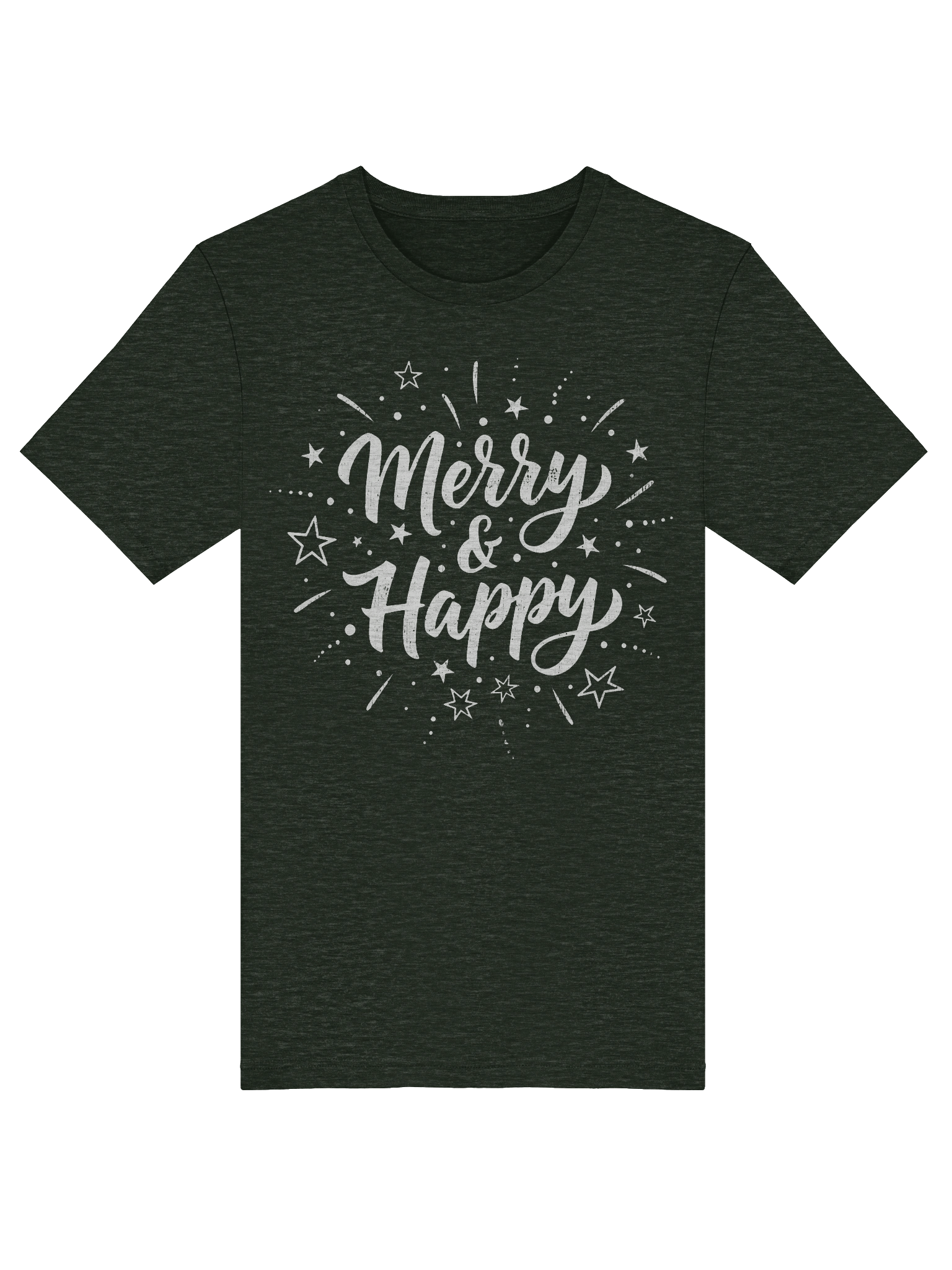 Merry & Happy T-Shirt – Retro Holiday Stars Tee product image (33)
