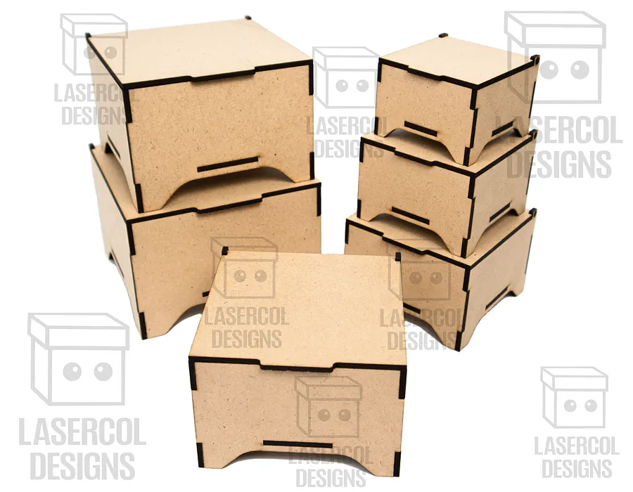 Boxes Set 6 (6 sizes) - Laser Cut Files product image (5)
