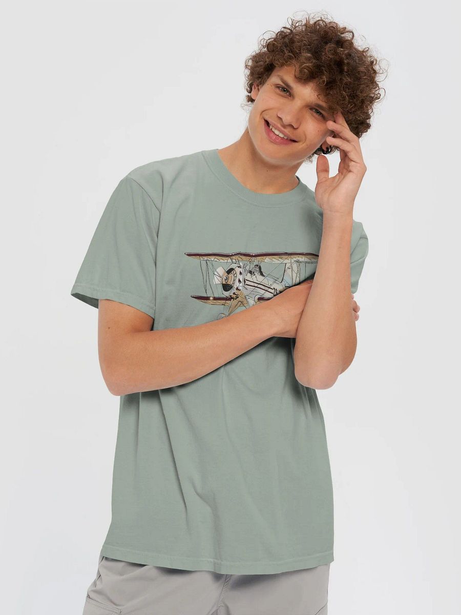 Waco Classic YMF-5 Comfort Aviation Art T-shirt product image (36)