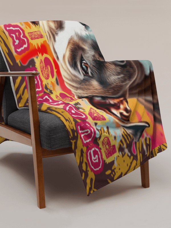 THROW BLANKET - PITBULL - GUARD WITH PASSION LOVE WITH SOUL product image (5)