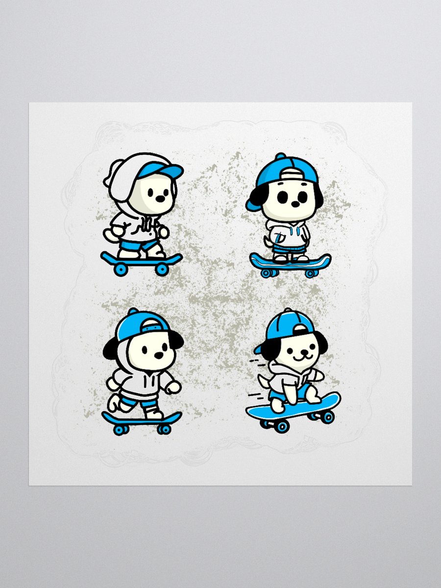 Skater Pup Crew Sticker Set product image (3)