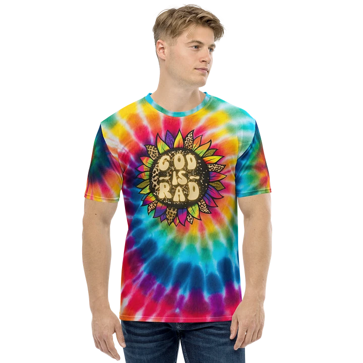 God Is Rad Tie Dye Leopard Sunflower T-Shirt product image (2)