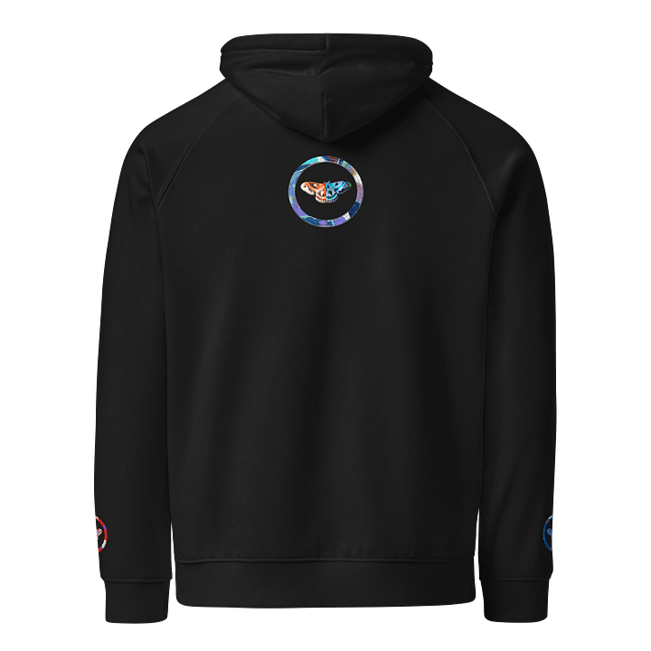 Moth SOL'S Eco Raglan Hoodie (Front Patch) with Embroidered Sleeves product image (2)