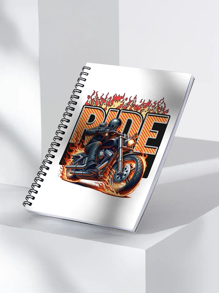 Ride Motorcycle Flaming Spiral Notebook product image (2)