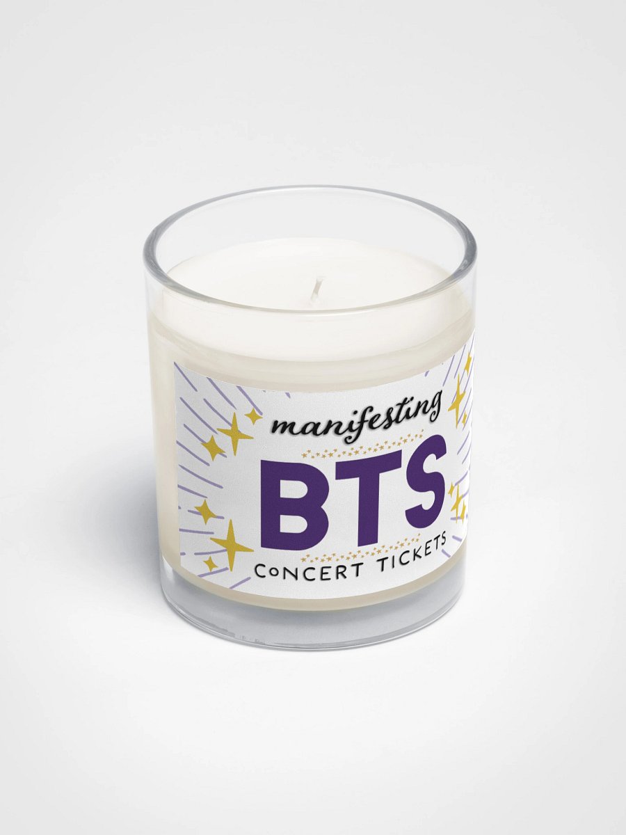 BTS concert tickets manifestation candle product image (2)