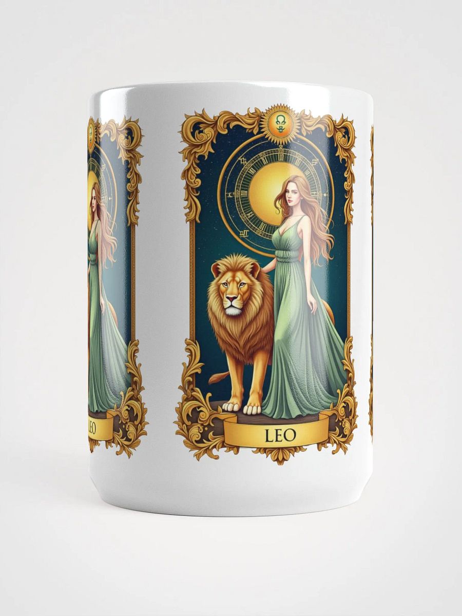 Leo Zodiac Tarot Design - Majestic Lion and Goddess Aesthetic product image (4)