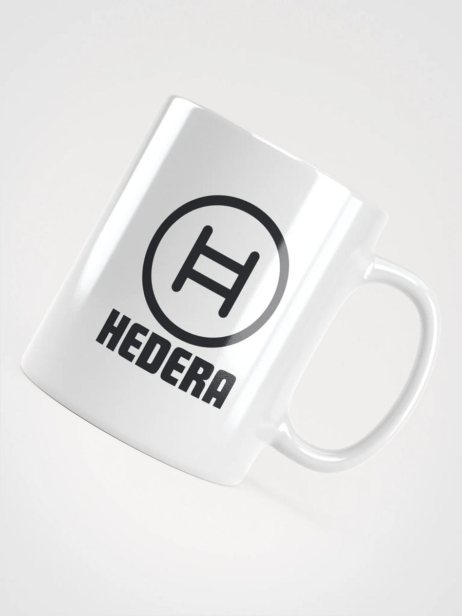 HEDERA Logo White Glossy Mug product image (11)