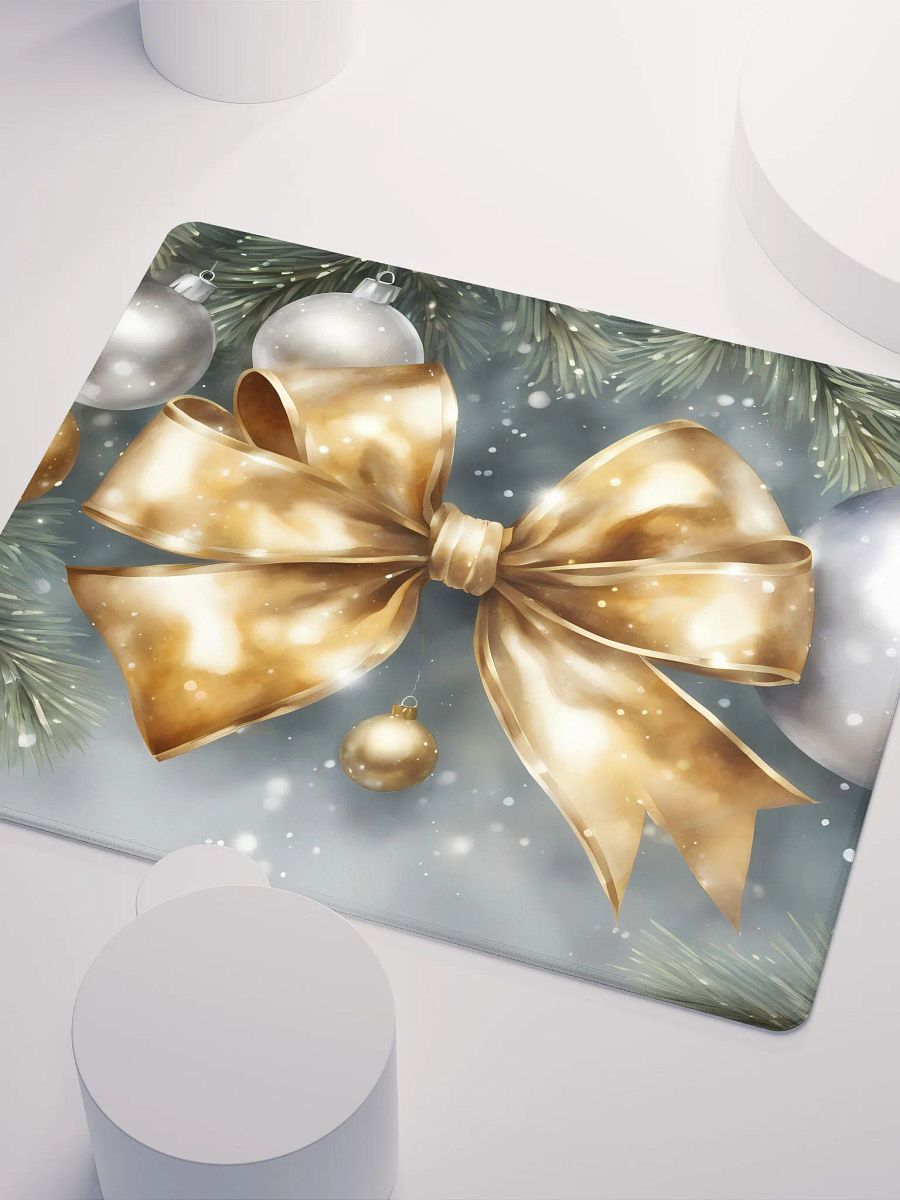 Xmas Baubles in Silver and Gold, Gaming Mouse Pad, 2 Sizes product image (4)