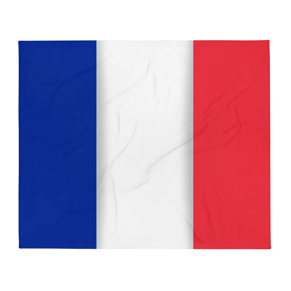 Blue White Red Flag Colored Throw Blanket product image (2)