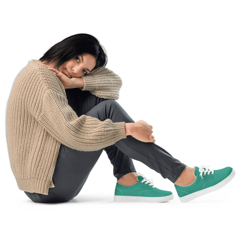 Muse Coquette Lace-Up Canvas Shoes (Pear) product image (11)
