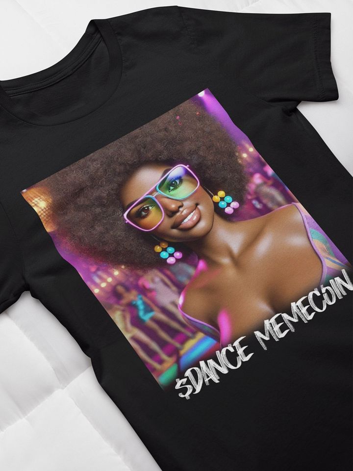 AFRO DIVA - DANCE MEMECOIN - PREMIUM TEE - BLACK product image (1)