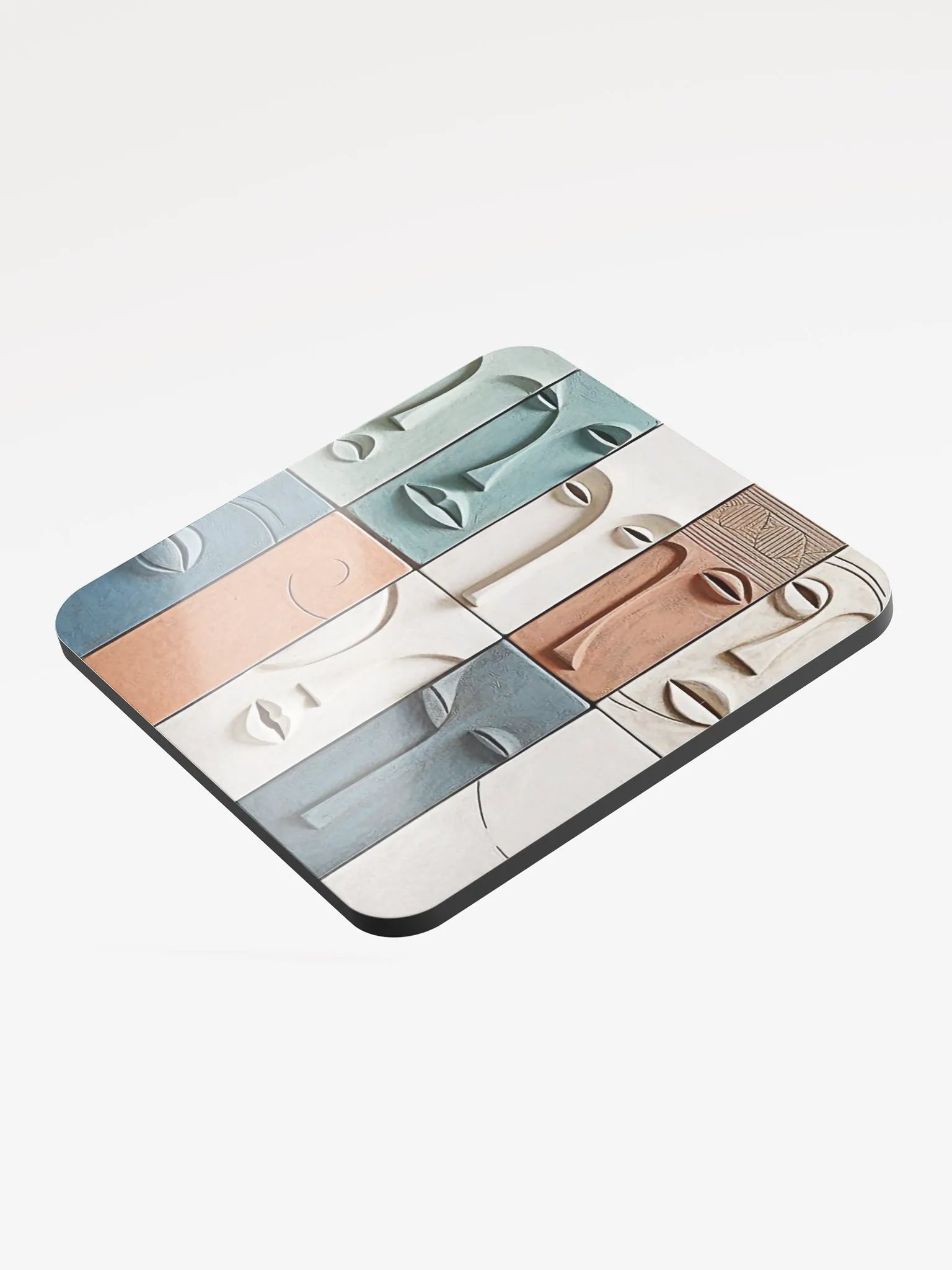 Abstract Faces Cork Coaster Set product image (3)