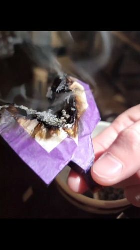 Rolled a 13g twitch logo joint for my first ever twitch community meet-up March 25th! It was a time I'll never forget. People...