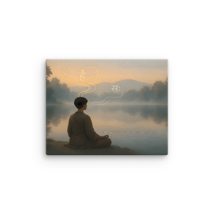 Mist Meditation ham-sa - Thin Canvas Art product image (1)