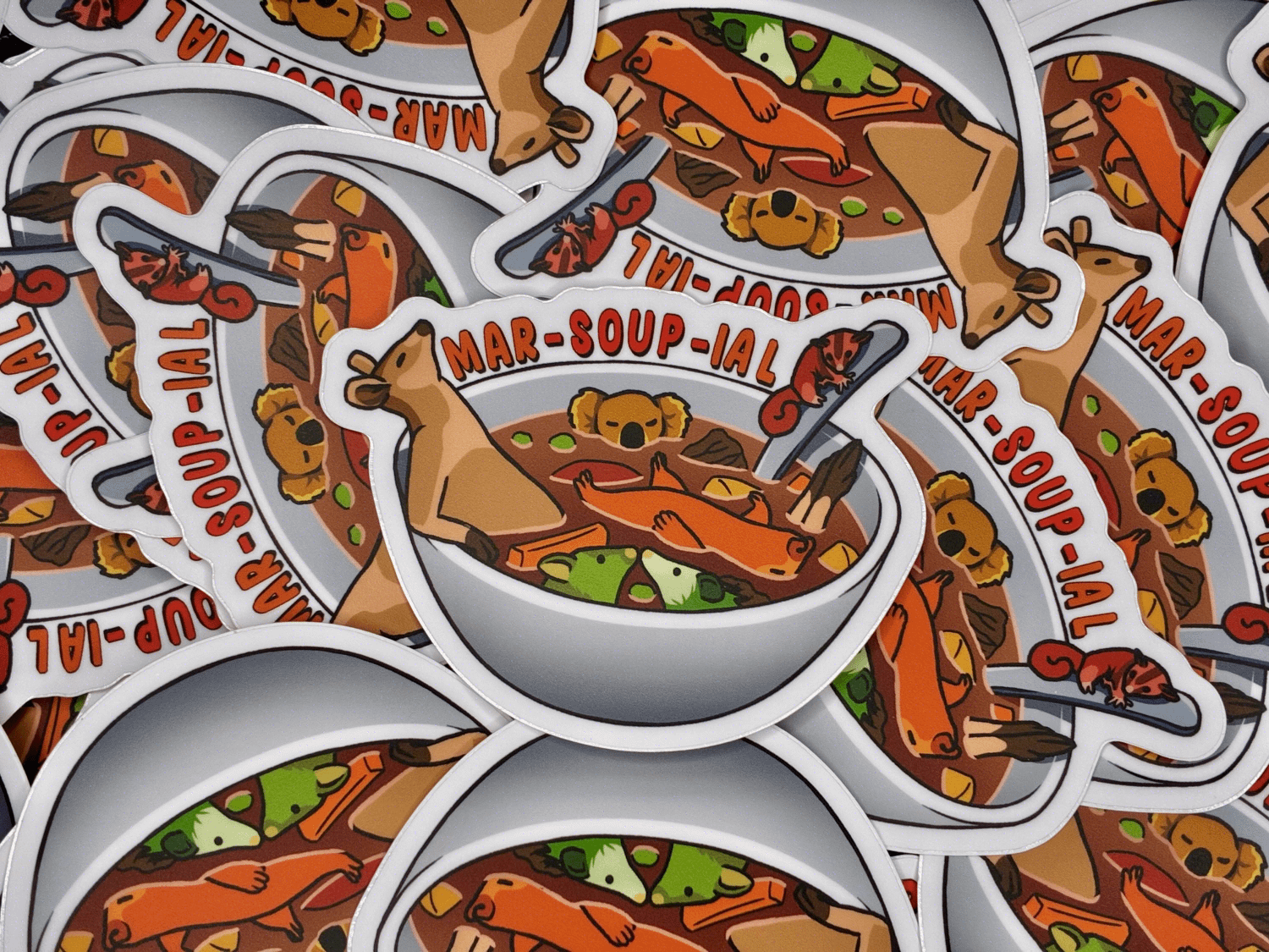 Mar-soup-ial - Matte Sticker product image (3)