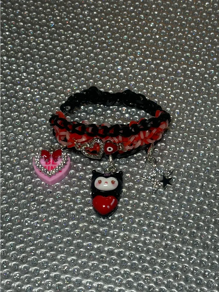 ‘ Be Mine’ Kuromi Lover Evil Eye Elastic Band Bracelet product image (2)