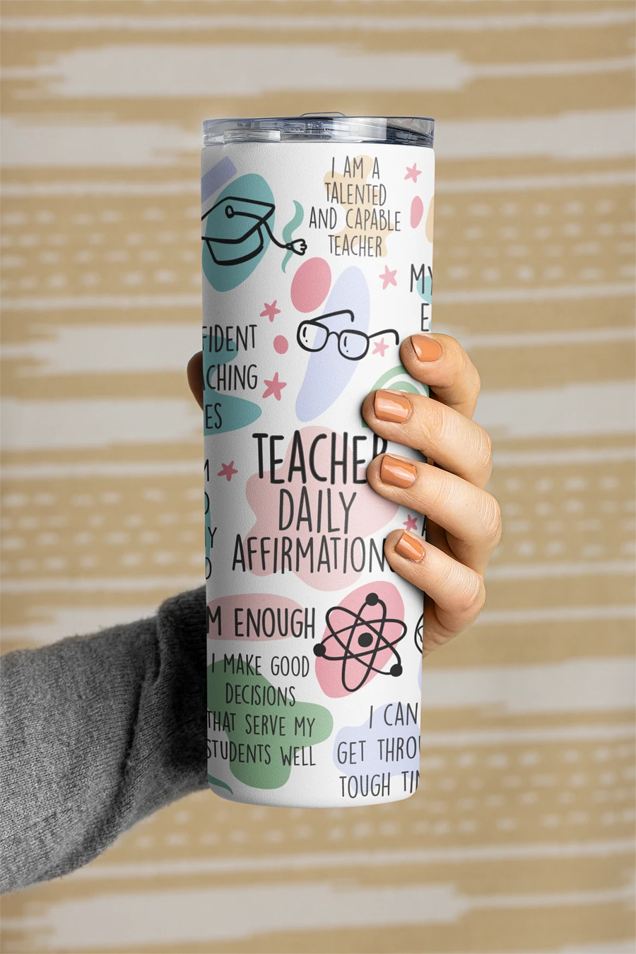 Teacher Daily Affirmations Tumbler 20 oz. product image (5)