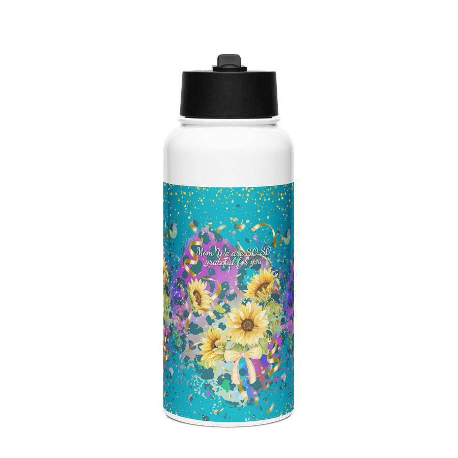 grateful for mom Sunflower Stainless Steel Water Bottle gift for mothersday product image (1)