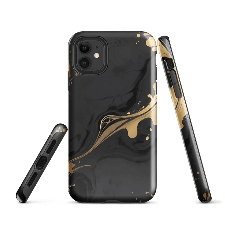 Tough Case for iPhone® – Mystic Gold Flow product image (1)