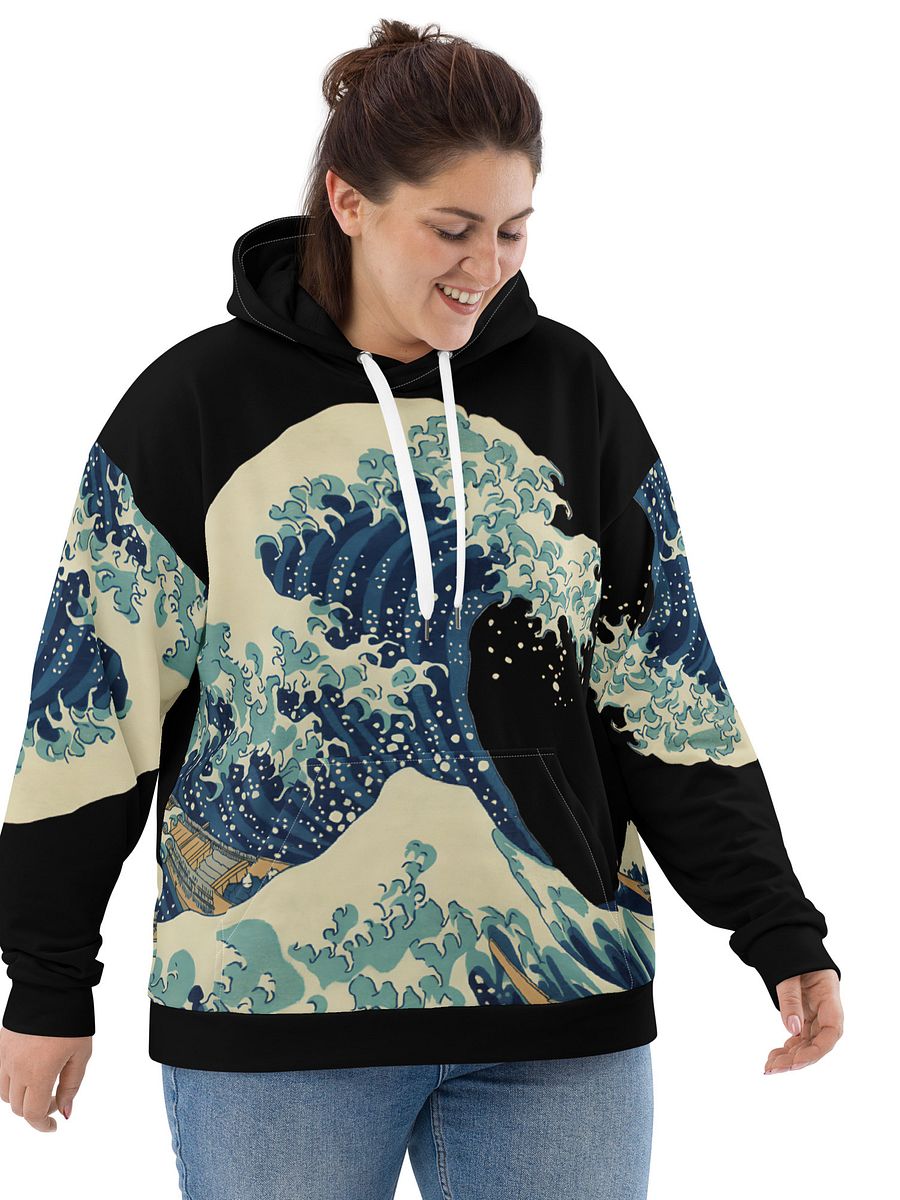 Under the Wave off Kanagawa All-Over Print Recycled Unisex Hoodie product image (2)