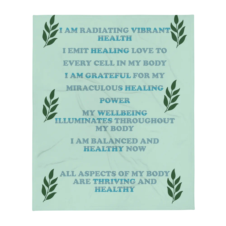 Positive affirmation blanket for good health product image (1)