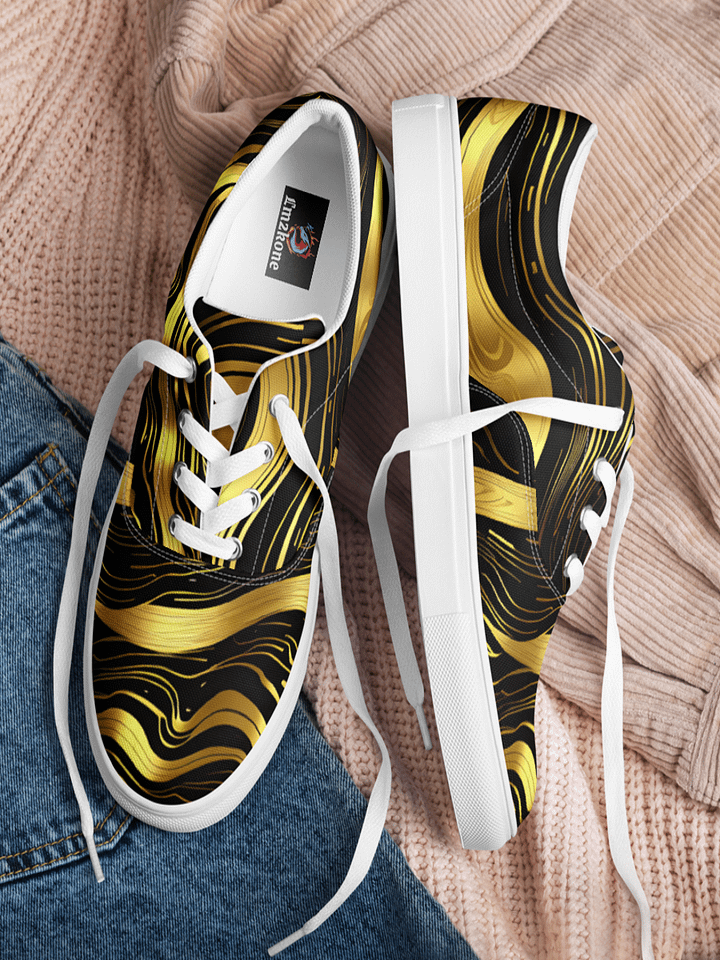 Golden Wave - Lace-Up Canvas Shoes product image (1)