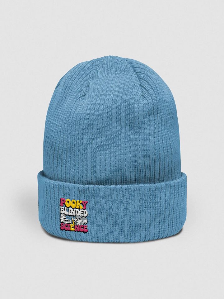 Organic Cotton Embroidered Beanie: Pooky blinded me with science product image (2)
