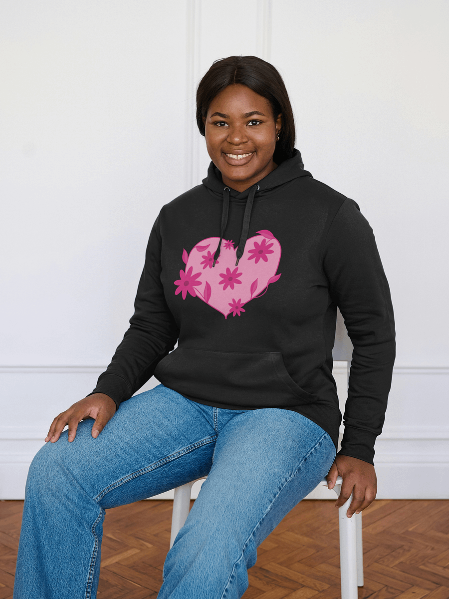 Pink Floral Heart Eco Hoodie product image (1)