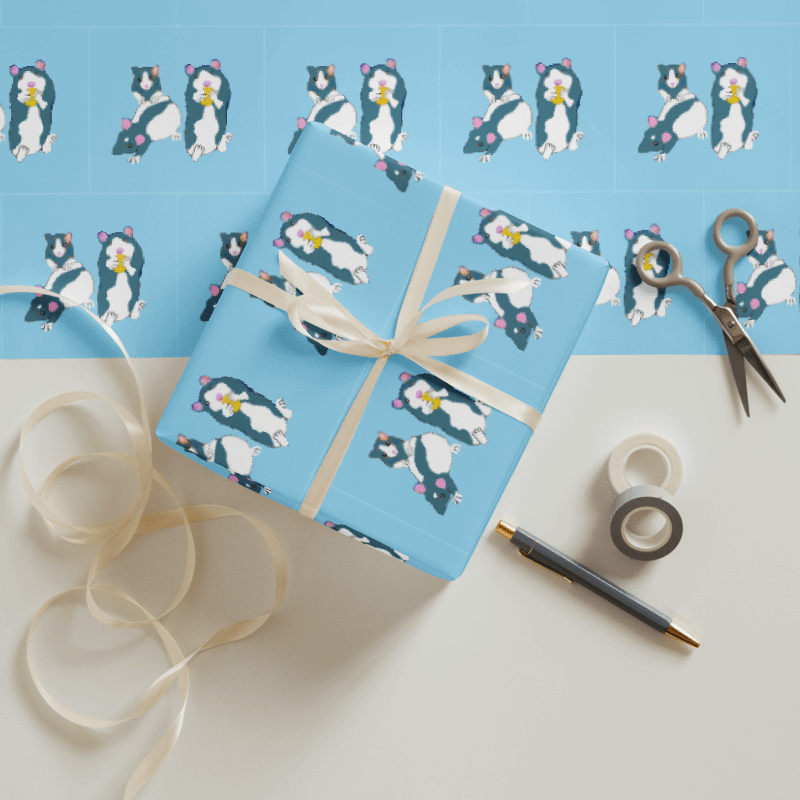 rats wrapping paper x 3 sheets product image (3)
