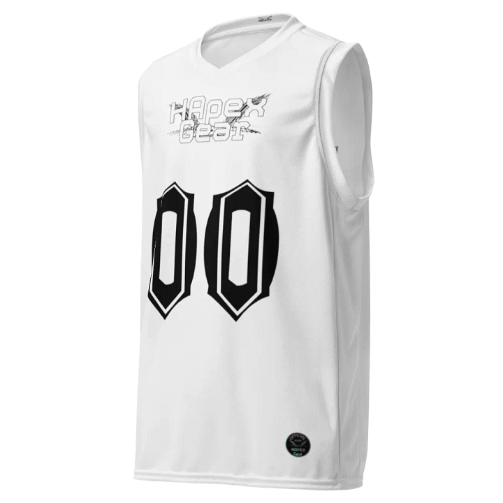 Capital Duranleau - White - Recycled Unisex Basketball Jersey - White HApex Gear Black Logo product image (1)