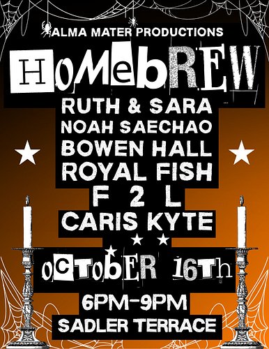Come see us TONIGHT on Sadler Terrace for AMP's Halloween Homebrew! 🎃We'll be playing old favorites, along with a special sur...
