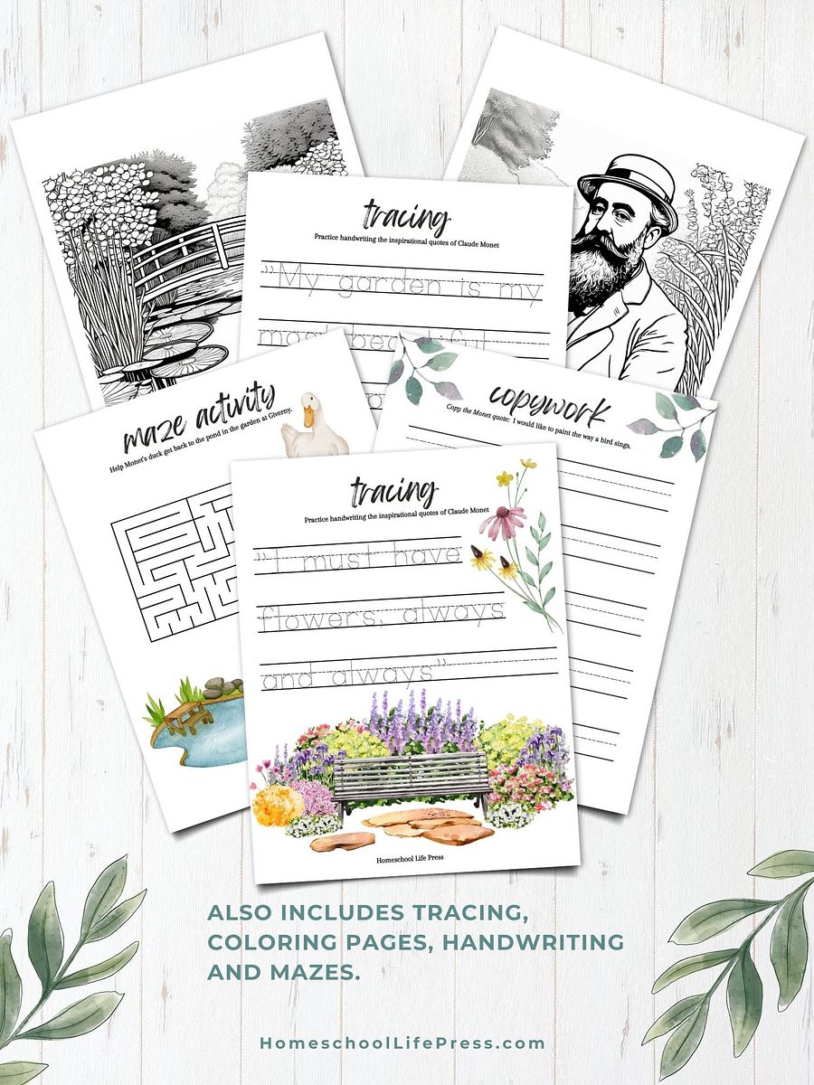 50 Page Printable Monet Artist Study product image (7)