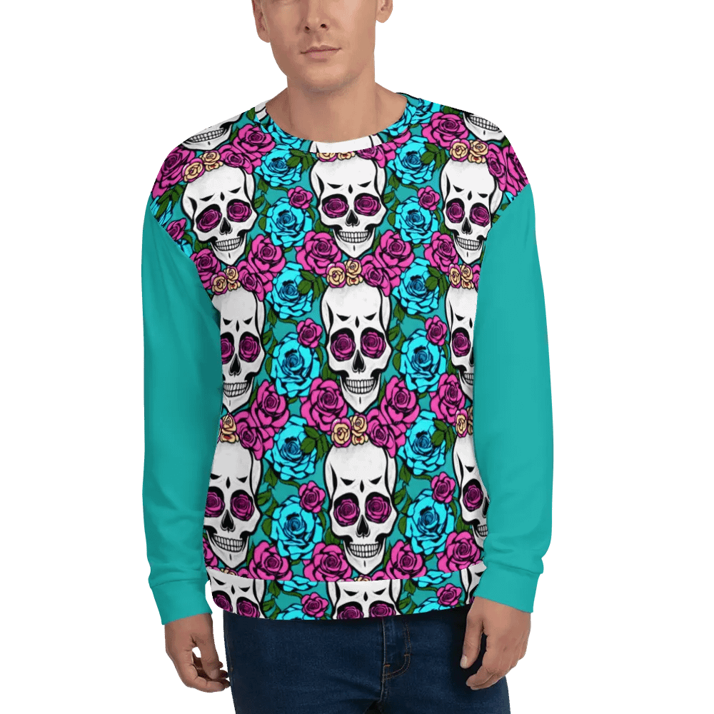 Floral Skull Fiesta Unisex Sweatshirt product image (7)