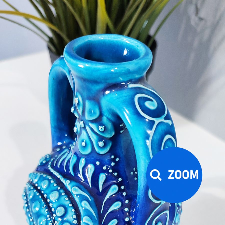 Ceramic turkuaz vase — handmade pottery, handmade ceramic, home decor, handmade gift, Turkish ceramic product image (5)