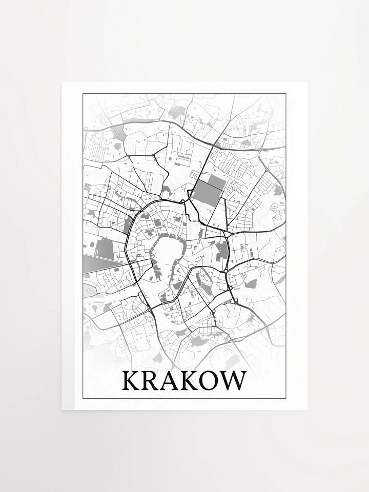 Kraków, Poland, city map print product image (1)